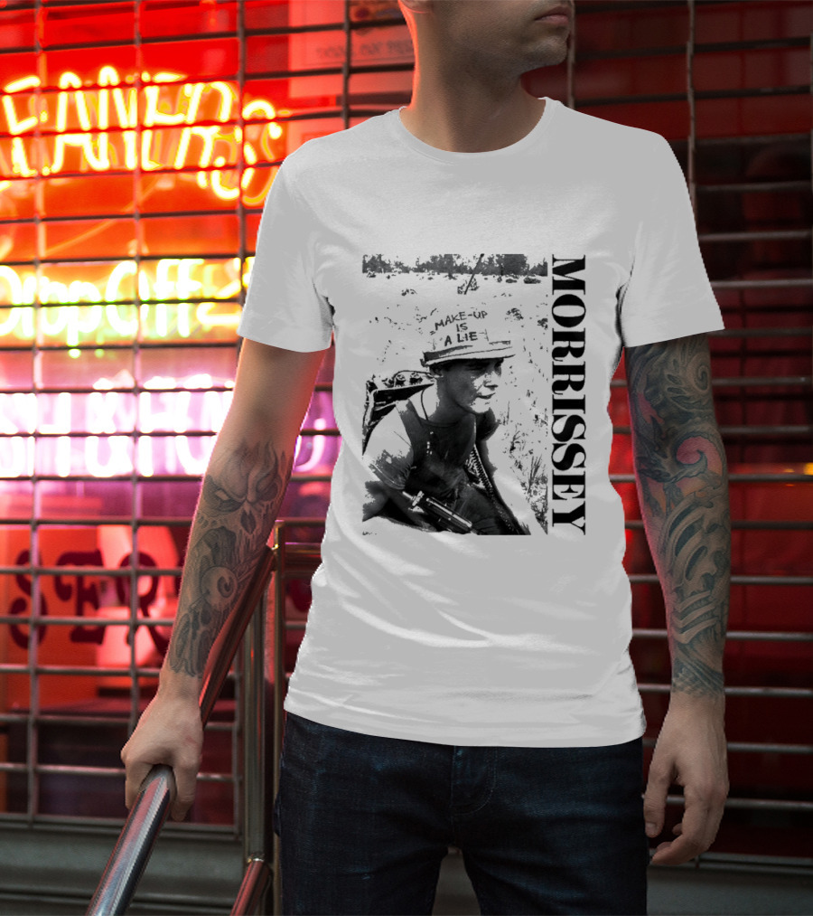 Morrissey Make Up Is A Lie Combat 2026 Tour T-Shirt