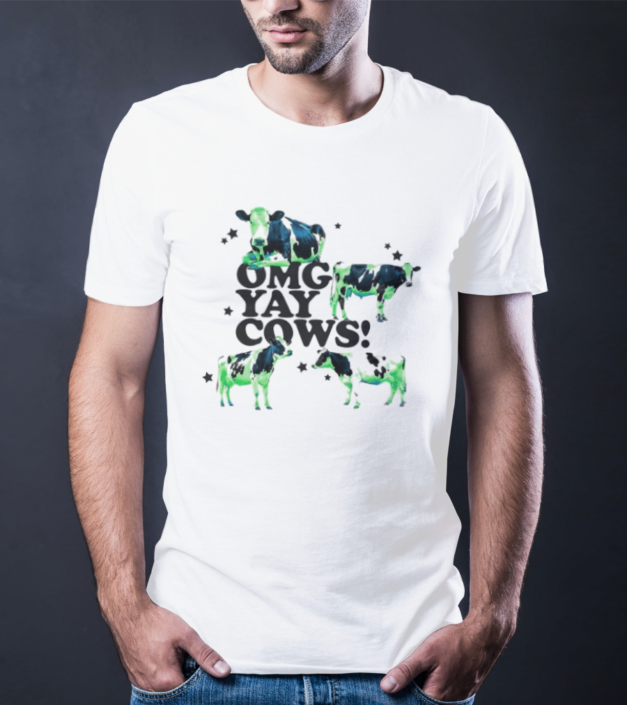 OMG Yay Cows Neon Farm Animal T-Shirt