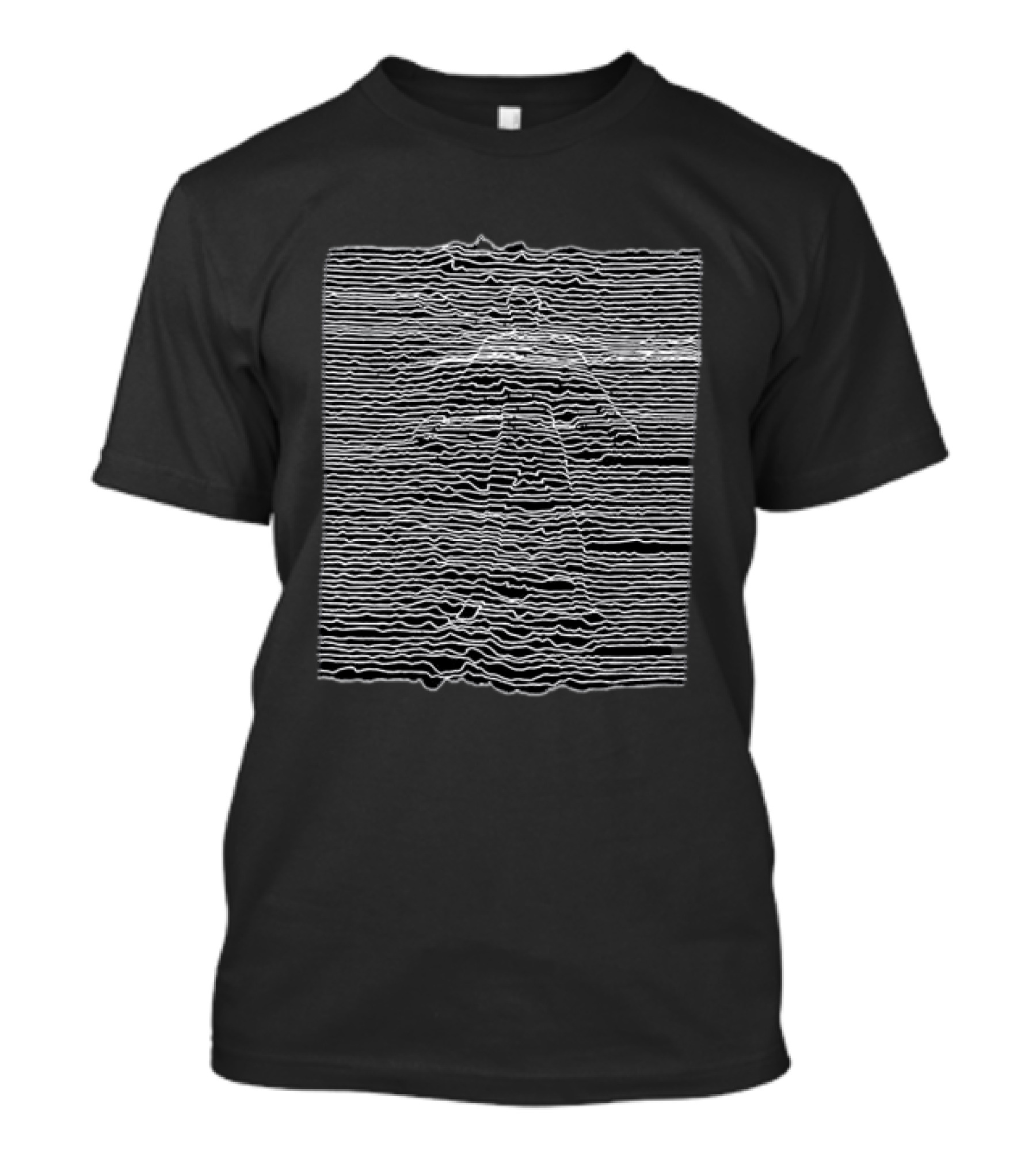 Ashez Store Shop Black Famous Album Cover Style Lines T-Shirt