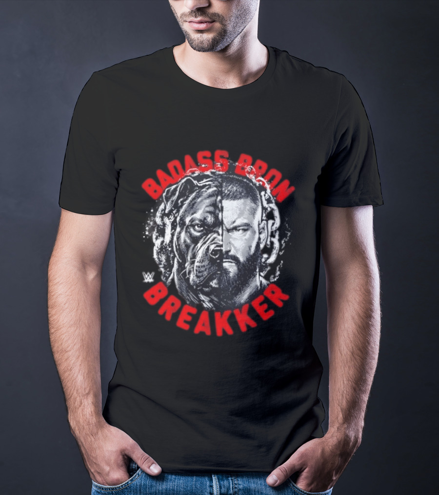 Badass Bron Breakker WWE Bulldog Face Split T-Shirt