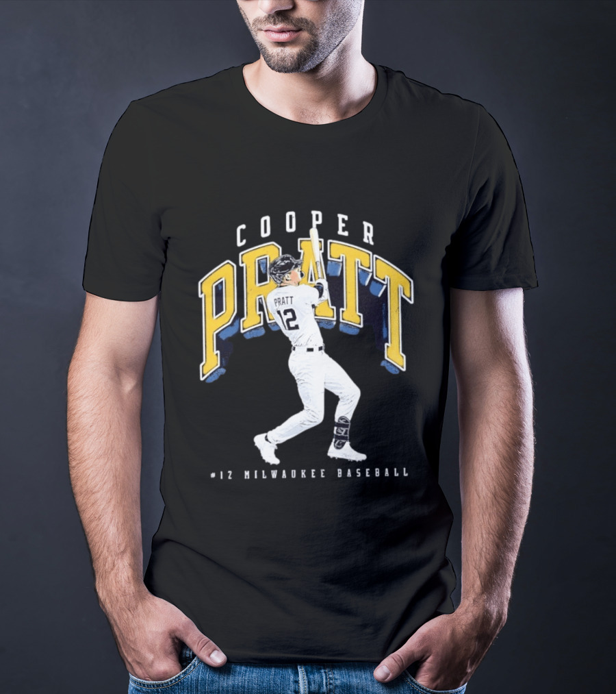 Cooper Pratt 12 Milwaukee Baseball Brewers Collegiate T-Shirt