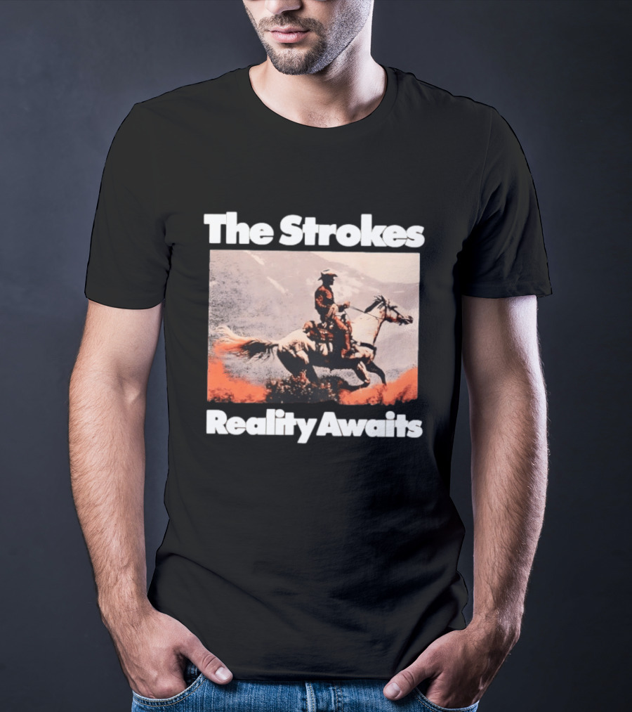 The Strokes Cowboys Reality Awaits Vintage Style Iconic Scene T-Shirt