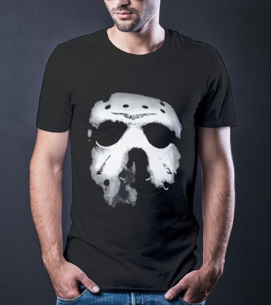 Jason Voorhees Distressed Hockey Mask T-Shirt