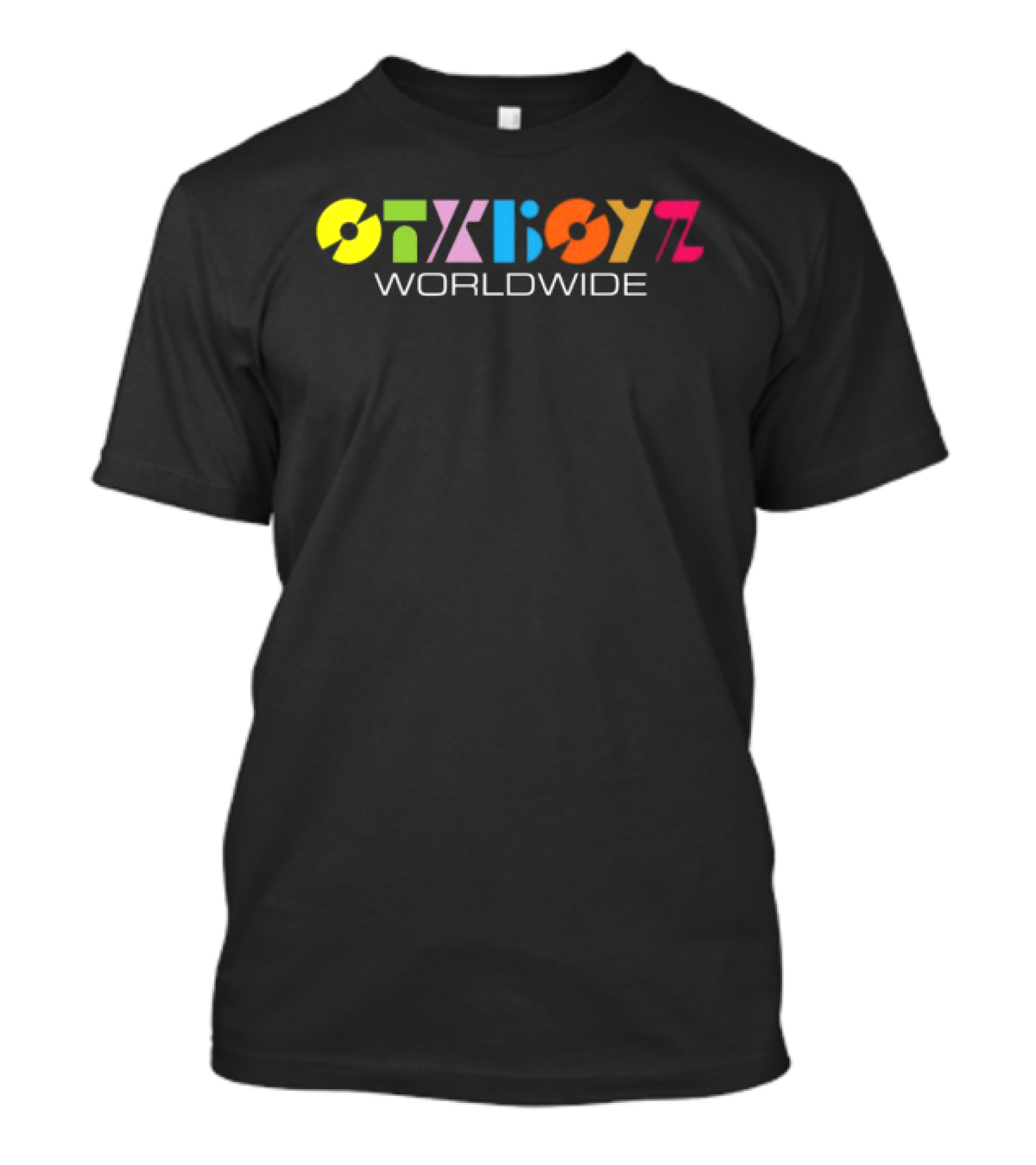 Geezy World Store Technicolor Worldwide Black T-Shirt
