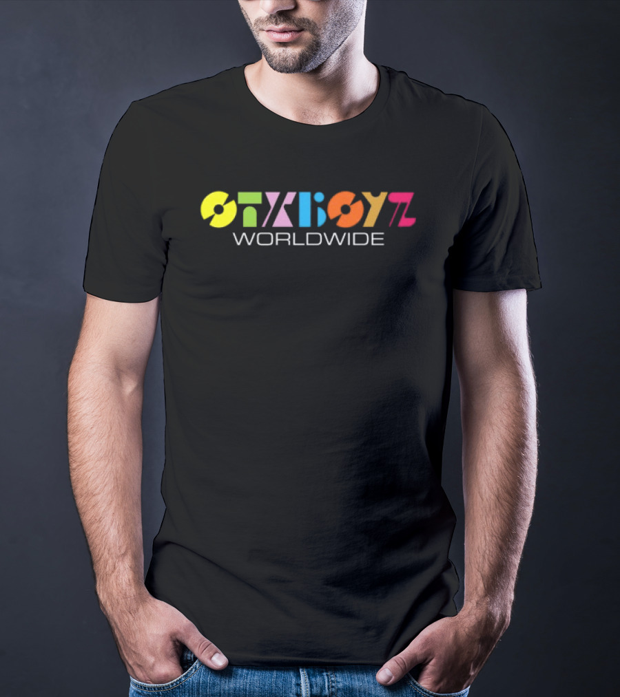 Geezy World Store Technicolor Worldwide Black T-Shirt