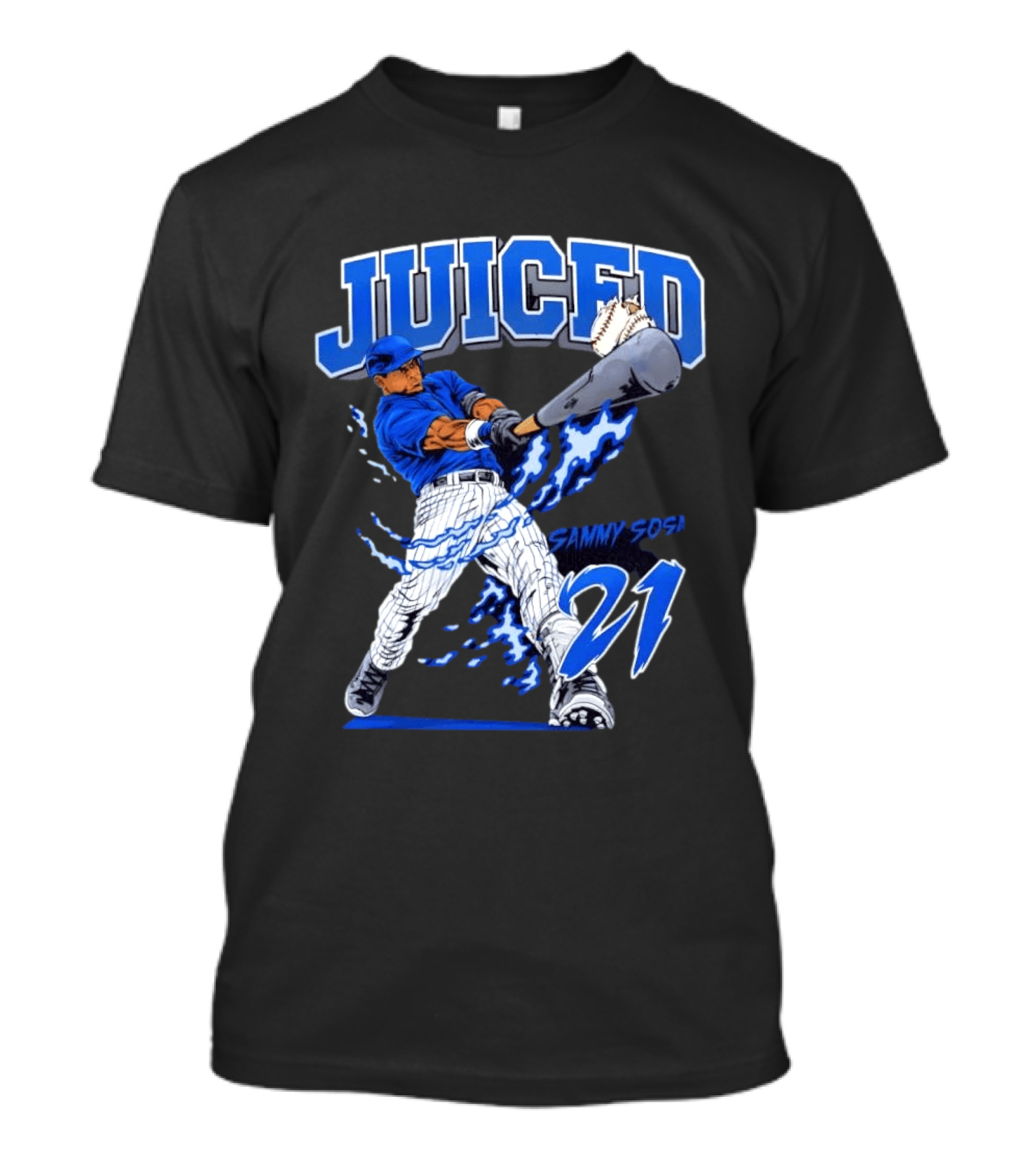 Sammy Sosa 21 Juiced Baseball Chicago Cubs Power Hitter T-Shirt