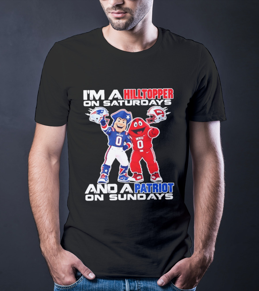 WKU Hilltopper Saturdays Patriots Sundays Football Mascots T-Shirt