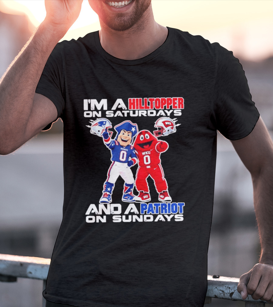 WKU Hilltopper Saturdays Patriots Sundays Football Mascots T-Shirt
