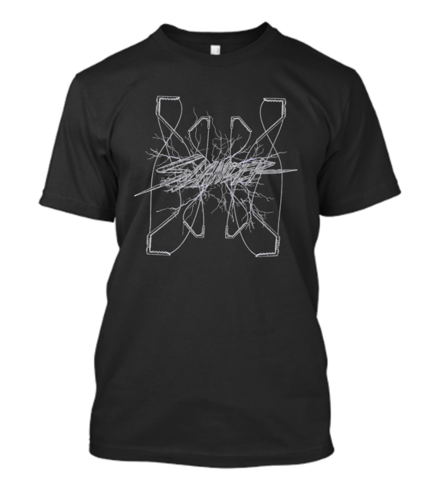 Slander Store Neural Net Abstract Fractal T-Shirt