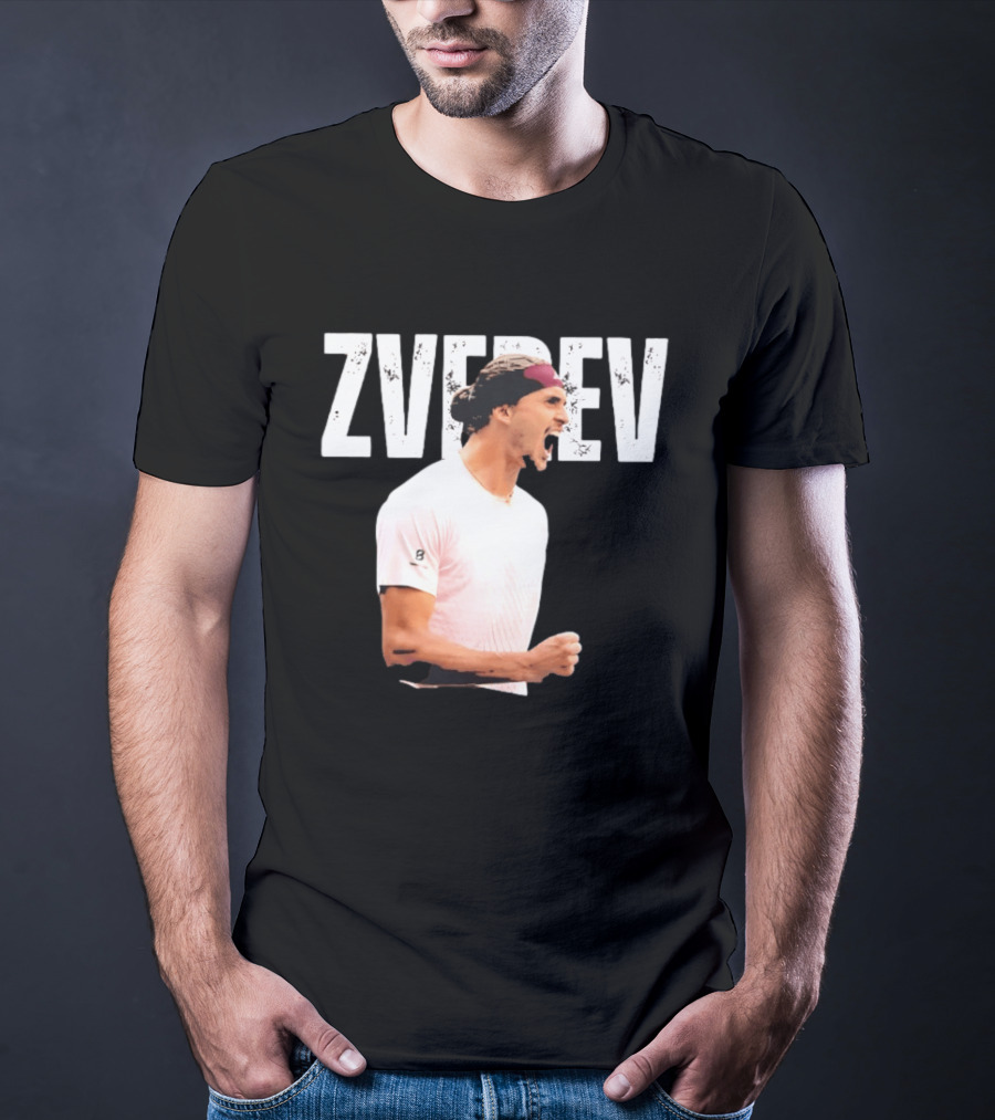 Zverev Tennis Athlete Action Pose With Headband T-Shirt