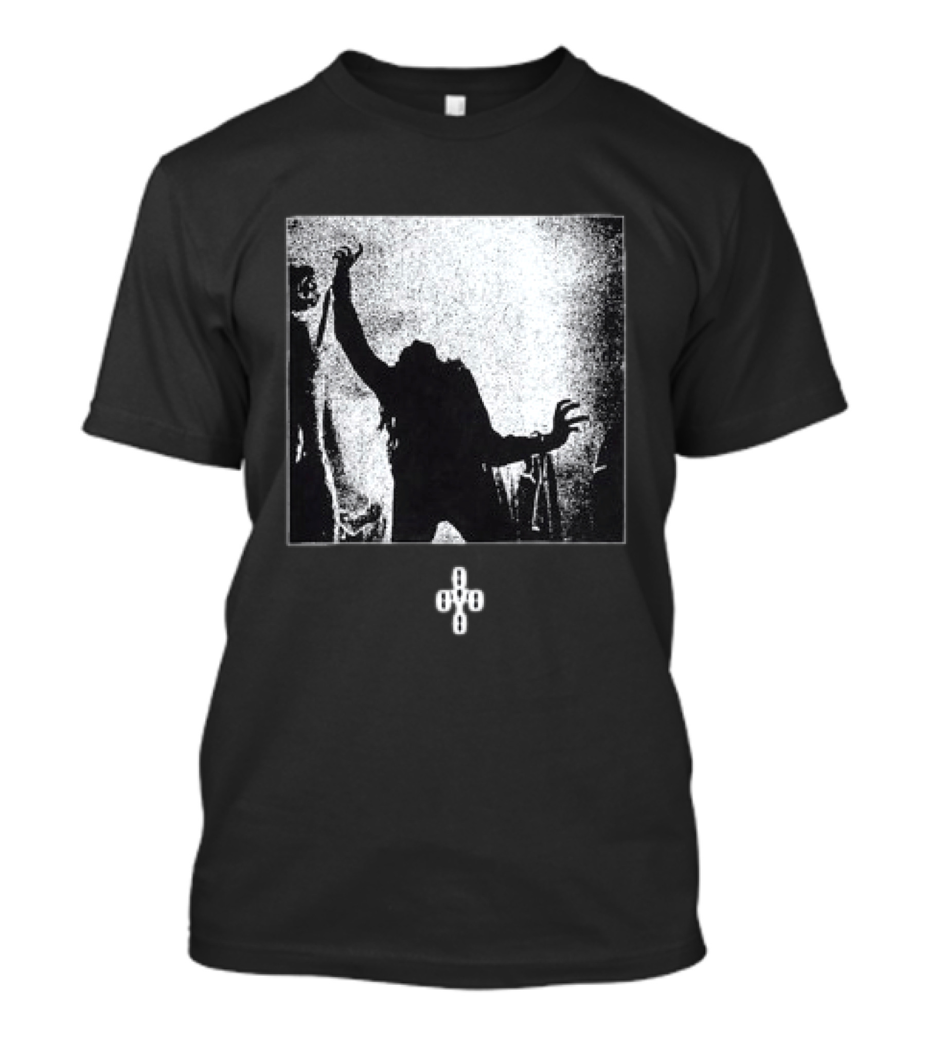 October's Very Own Store The Exorcist Theatrical Trailer Iconic Horror Imagery Black And White T-Shirt