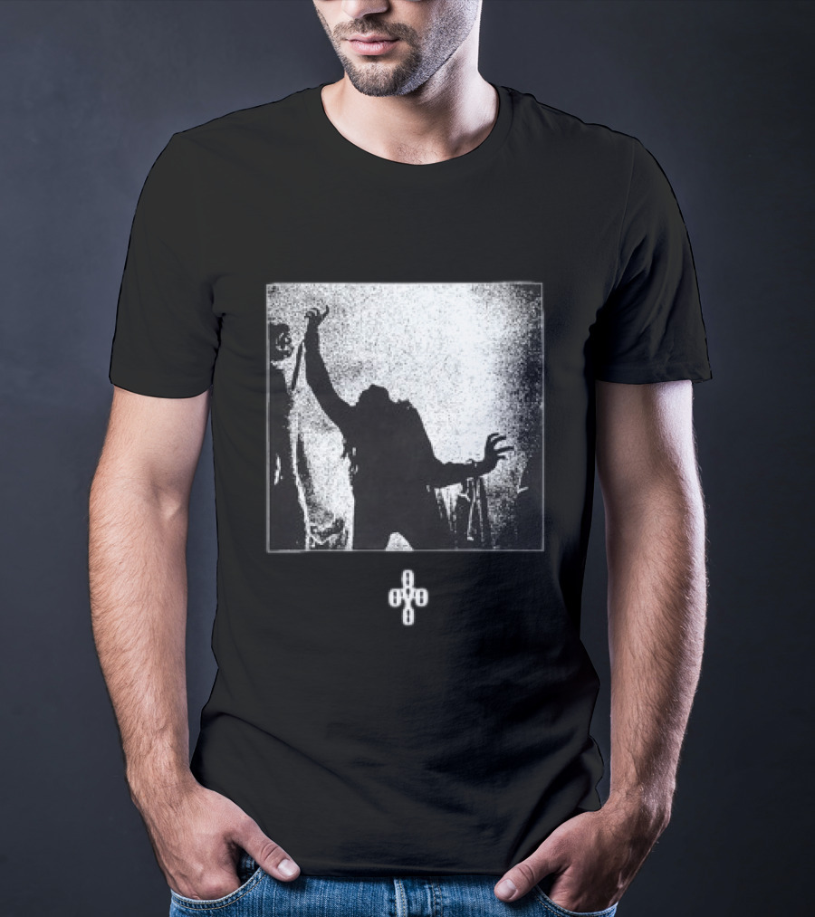 October's Very Own Store The Exorcist Theatrical Trailer Iconic Horror Imagery Black And White T-Shirt