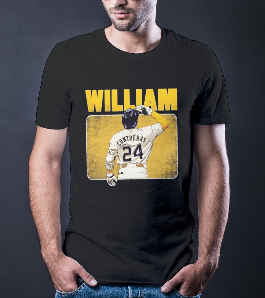 William Contreras 24 Milwaukee Brewers Baseball Highlight T-Shirt