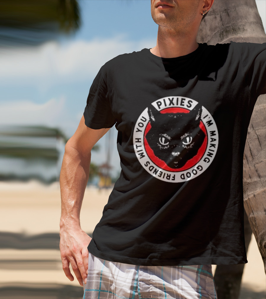 Pixies I'm Making Good Friends With You Cat T-Shirt