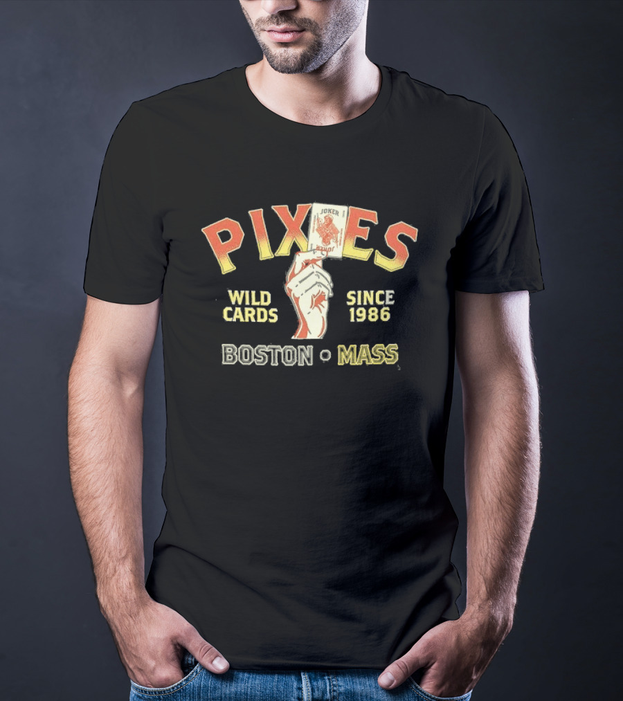Pixies Wild Cards Joker Since 1986 Boston Mass T-Shirt