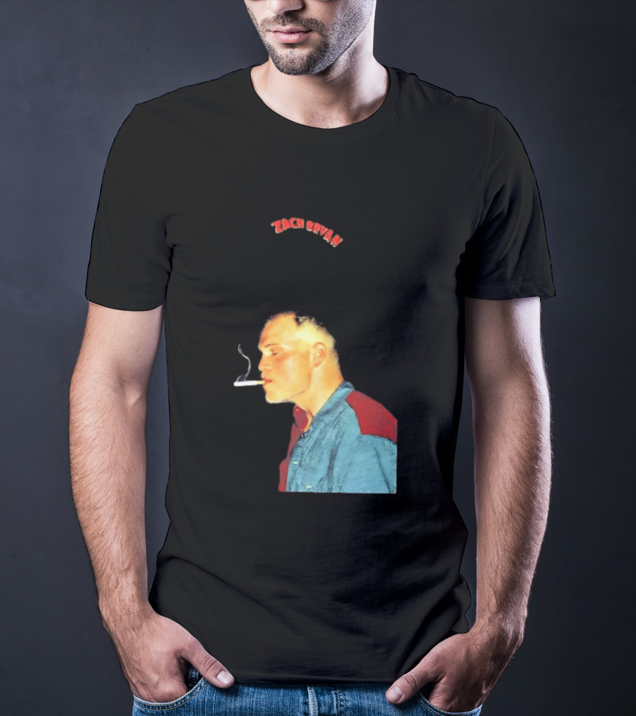 Zach Bryan Smoking Vintage Denim T-Shirt