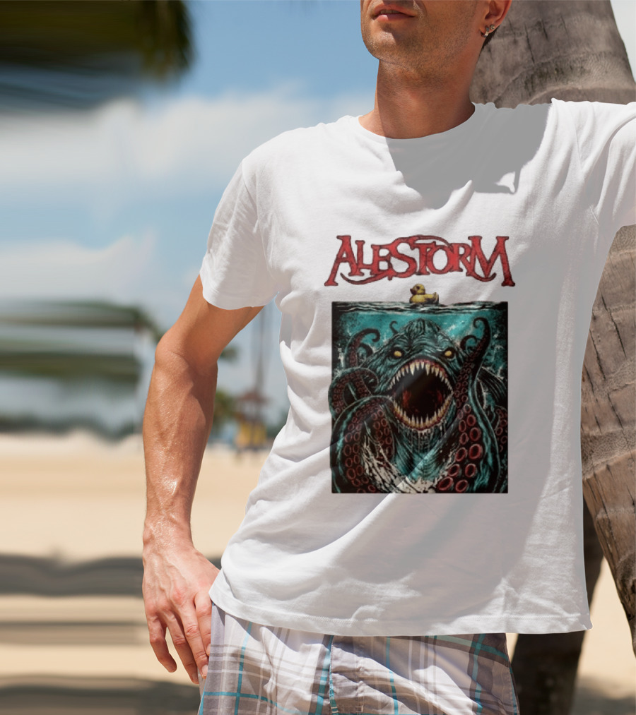 Alestorm Kraken Jaws Summer Tour 2026 Hyperion Omnitour Rubber Duck T-Shirt