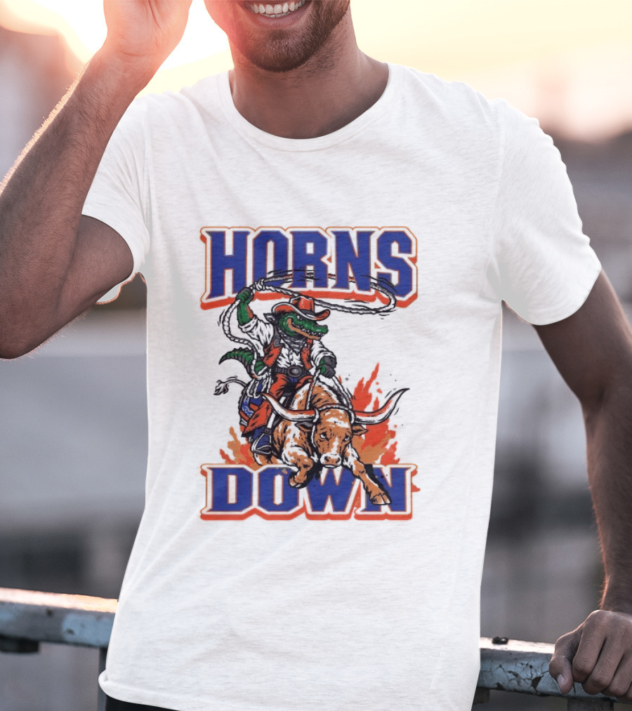 Florida Gators Horns Down Texas Longhorns Rodeo Rivalry T-Shirt