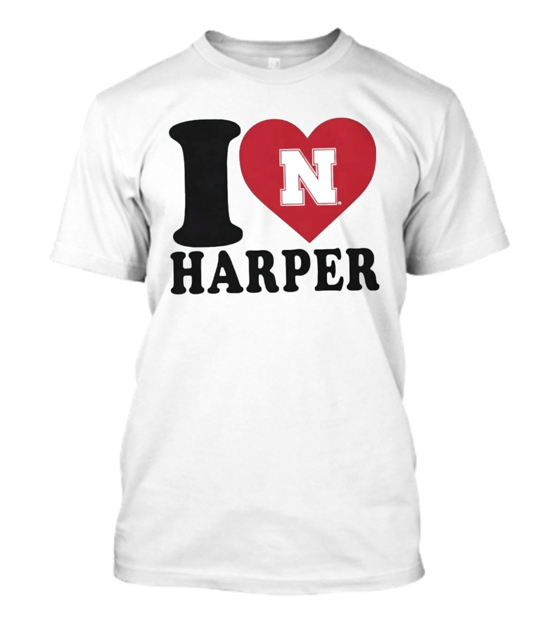 I Love Harper Nebraska Cornhuskers N Heart T-Shirt