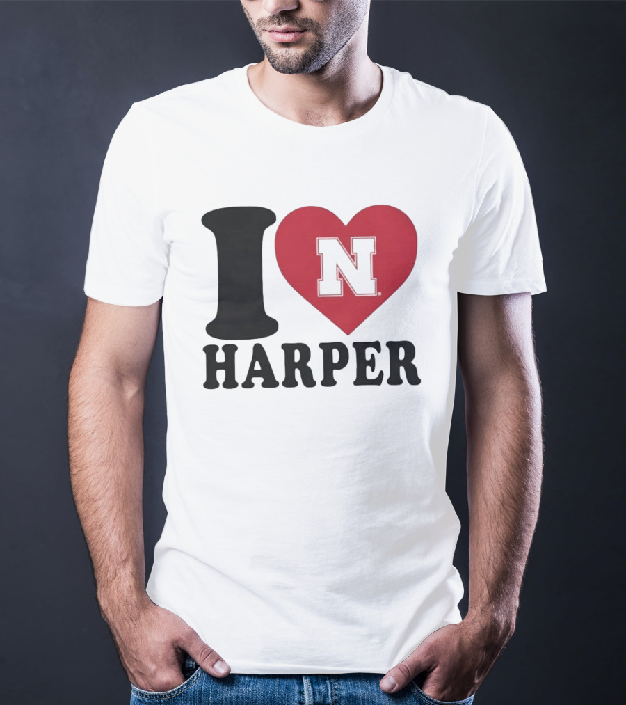 I Love Harper Nebraska Cornhuskers N Heart T-Shirt