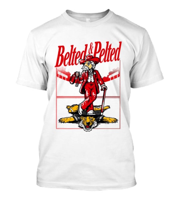 Ole Miss Rebels Belted And Pelted Mascot Stomping Missouri Tigers T-Shirt