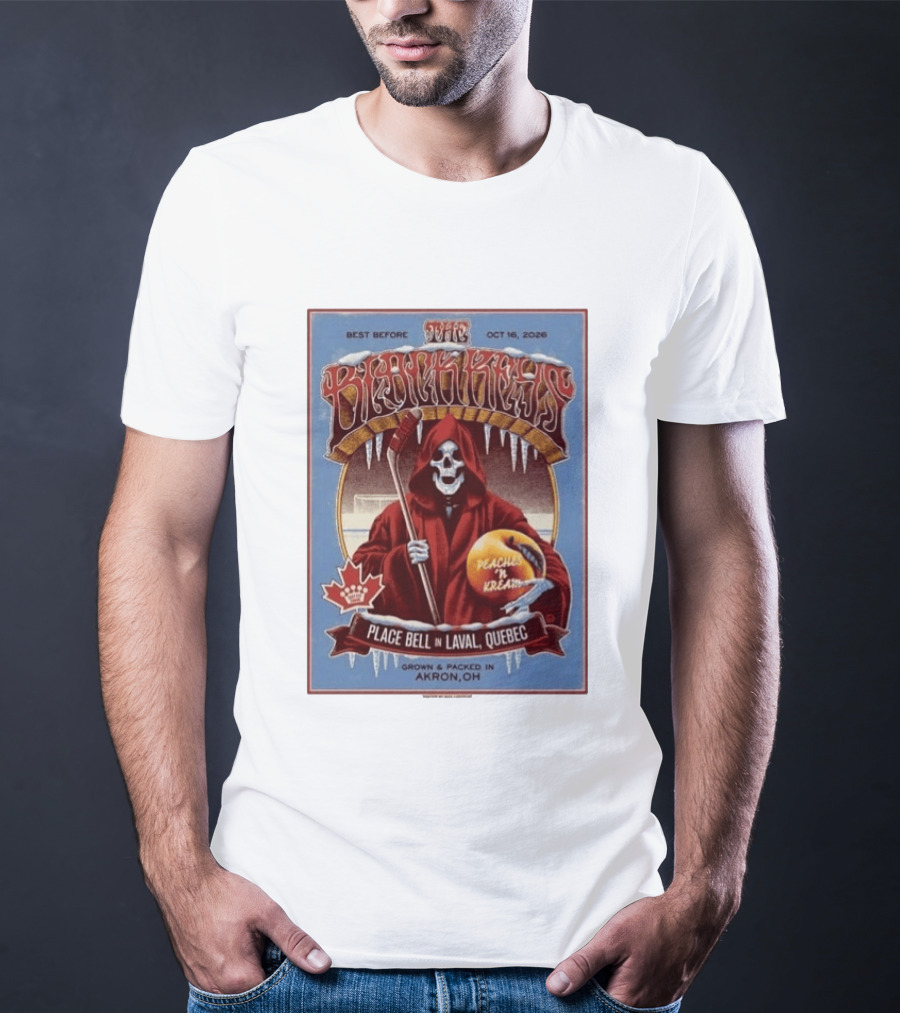 The Black Keys Place Bell Laval Quebec 2026 Max Looffler Peaches N Kream World Tour October 16 2026 T-Shirt