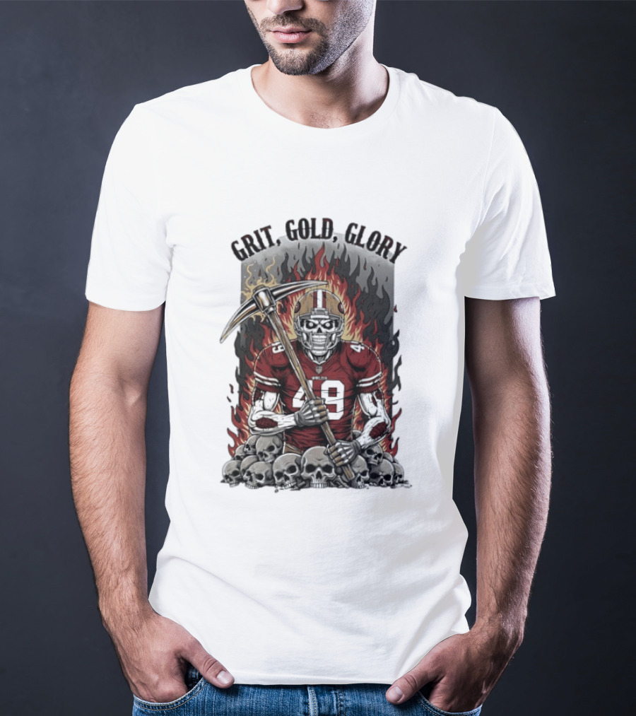 Grit Gold Glory San Francisco 49ers Zombie 49 T-Shirt