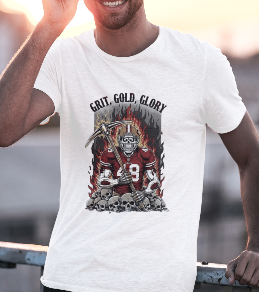Grit Gold Glory San Francisco 49ers Zombie 49 T-Shirt
