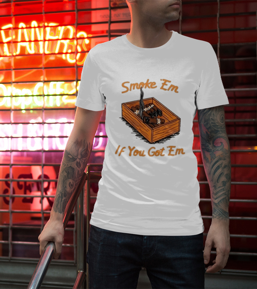 Tennessee Volunteers Smoke Em If You Got Em Cigar Box T-Shirt