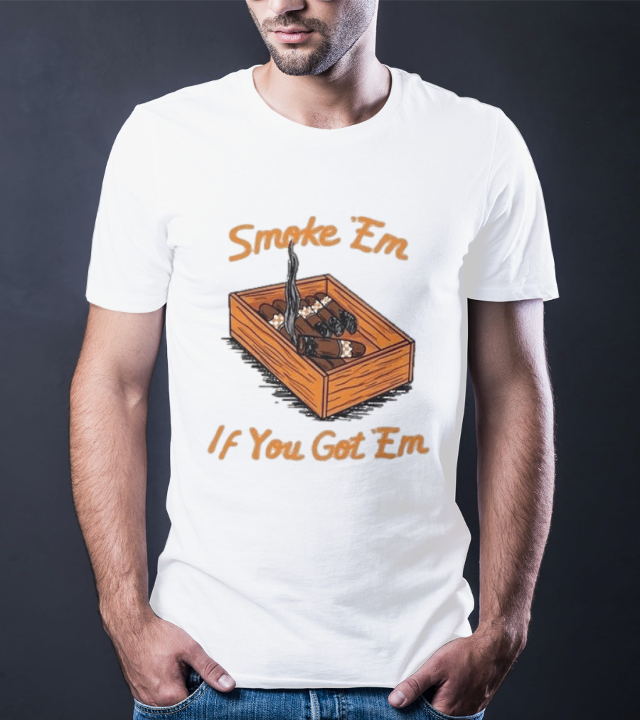 Tennessee Volunteers Smoke Em If You Got Em Cigar Box T-Shirt