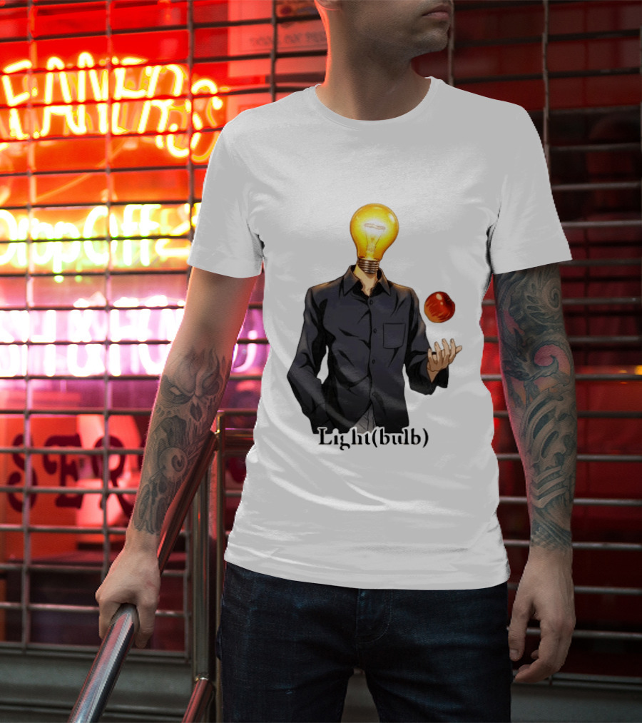 Yagami Raito Lightbulb Apple Interaction T-Shirt