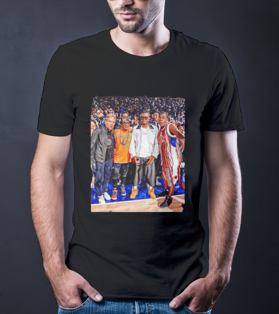 Ben Stiller Spike Lee Nas Tracy Morgan New York Knicks Courtside Celebrities T-Shirt