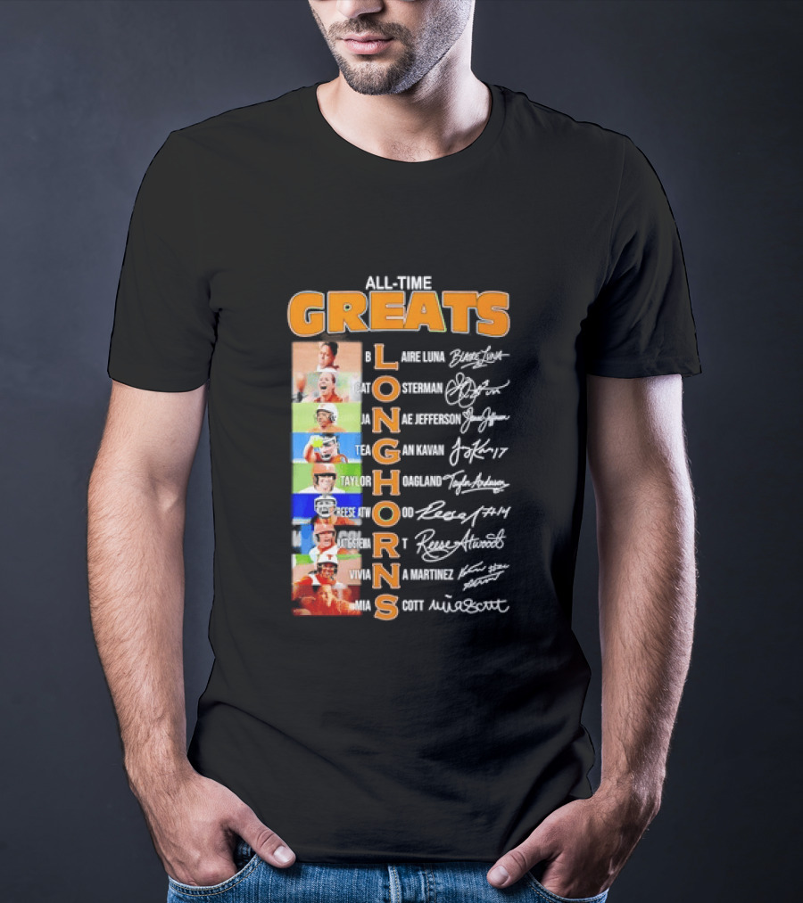 All Time Greats Blaire Luna Cat Osterman Janae Jefferson Tea Gan Kavan Taylor Hoagland Reese Atwood Viviana Martinez Mia Scott Longhorns T-Shirt