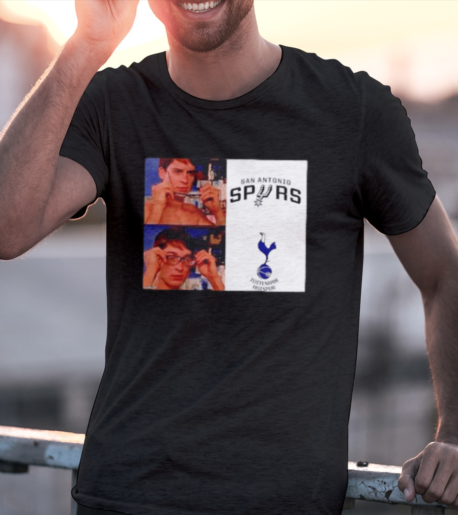 Peter Parker Reading Glasses Meme San Antonio Spurs Tottenham Hotspur T-Shirt