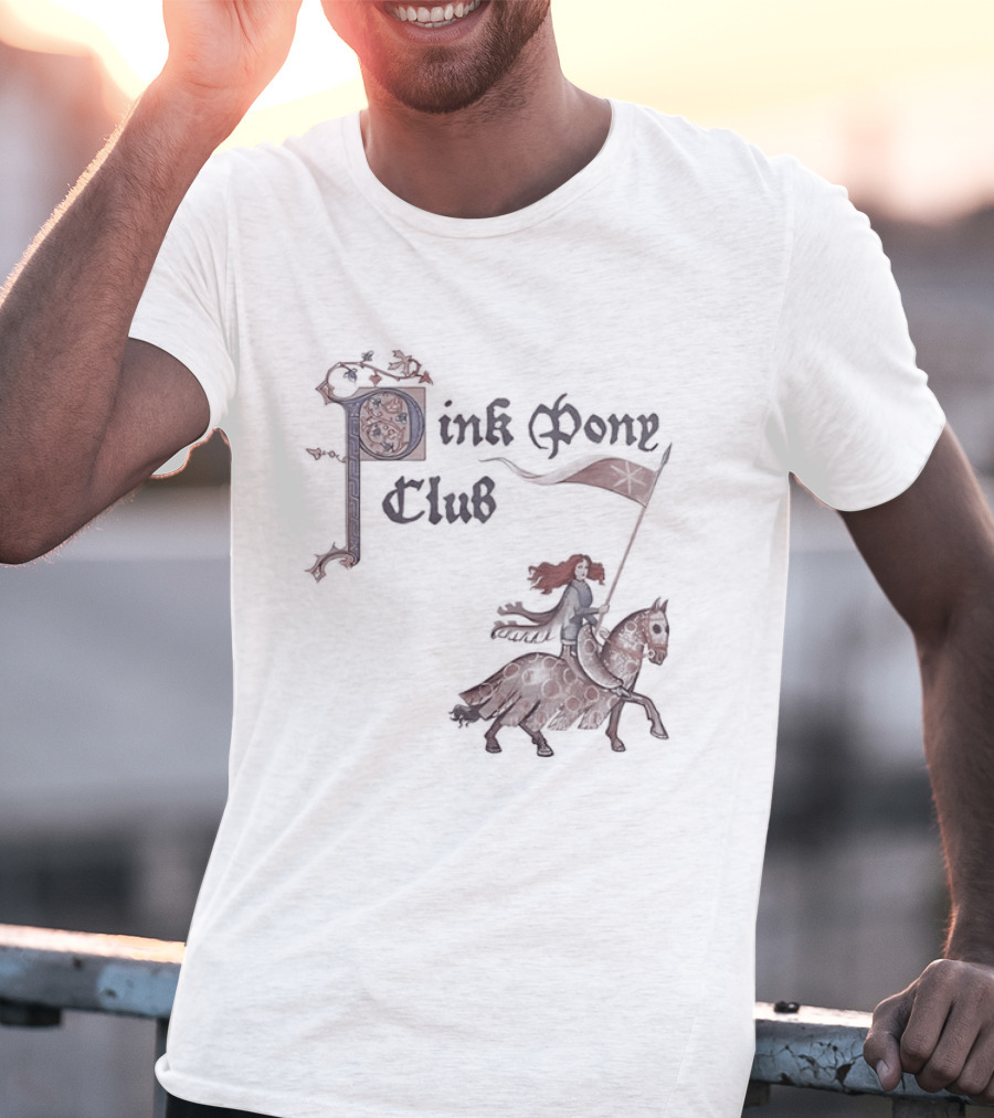 Pink Pony Club Chappell Roan Medieval Horse Rider T-Shirt