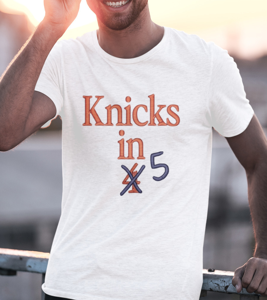 Knicks In 5 Basketball Playoff Prediction T-Shirt