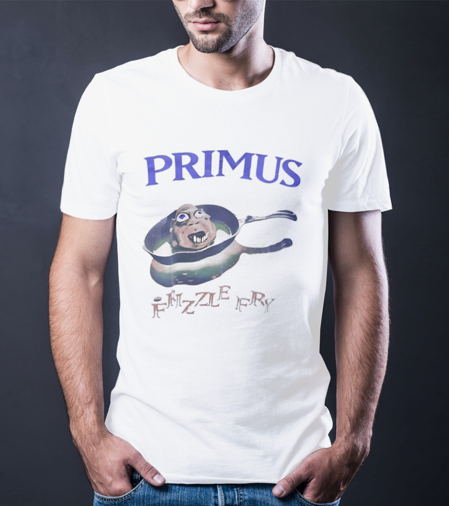 PRIMUS Frizzle Fry Album Art Pan With Face T-Shirt