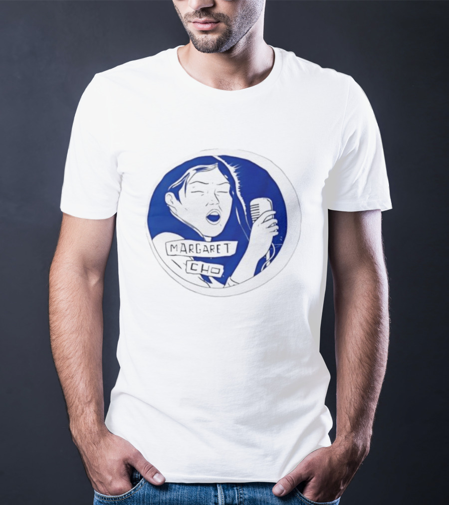 Margaret Cho Comedian Ink Sketch Microphone Drawing T-Shirt