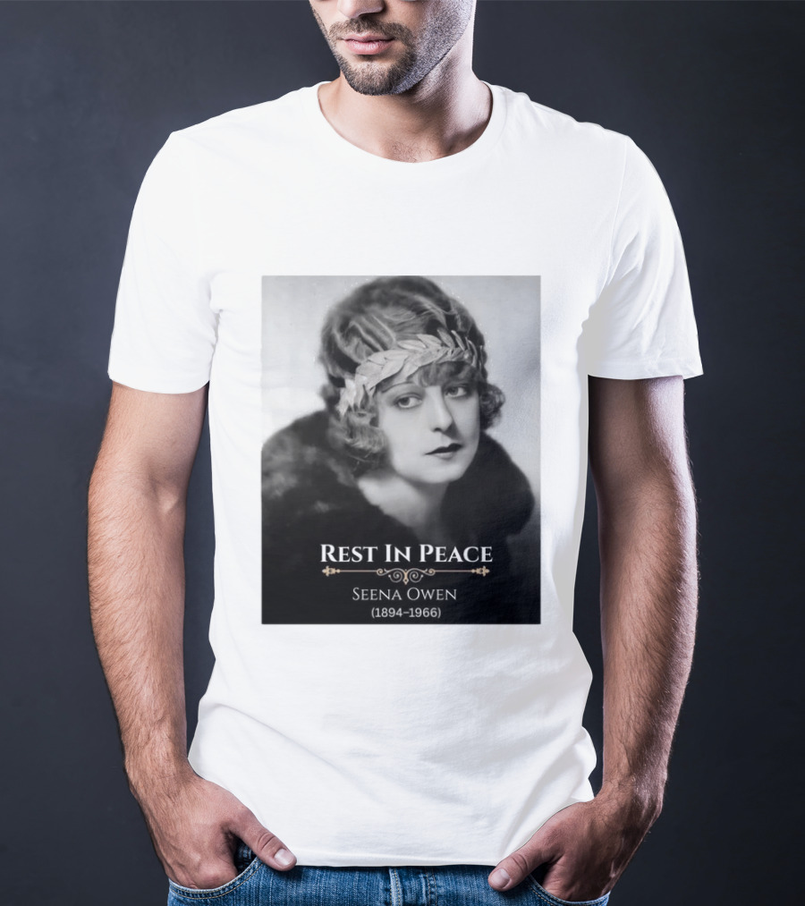 Rest In Peace Seena Owen 1894 1966 Memorial Tribute Vintage Photography T-Shirt