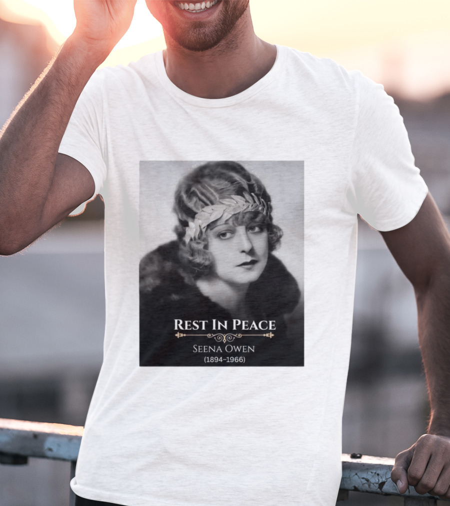 Rest In Peace Seena Owen 1894 1966 Memorial Tribute Vintage Photography T-Shirt