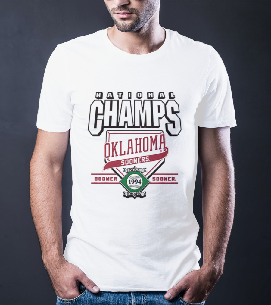 Oklahoma Sooners 1994 National Champs NCAA Boomer Sooner Omaha T-Shirt