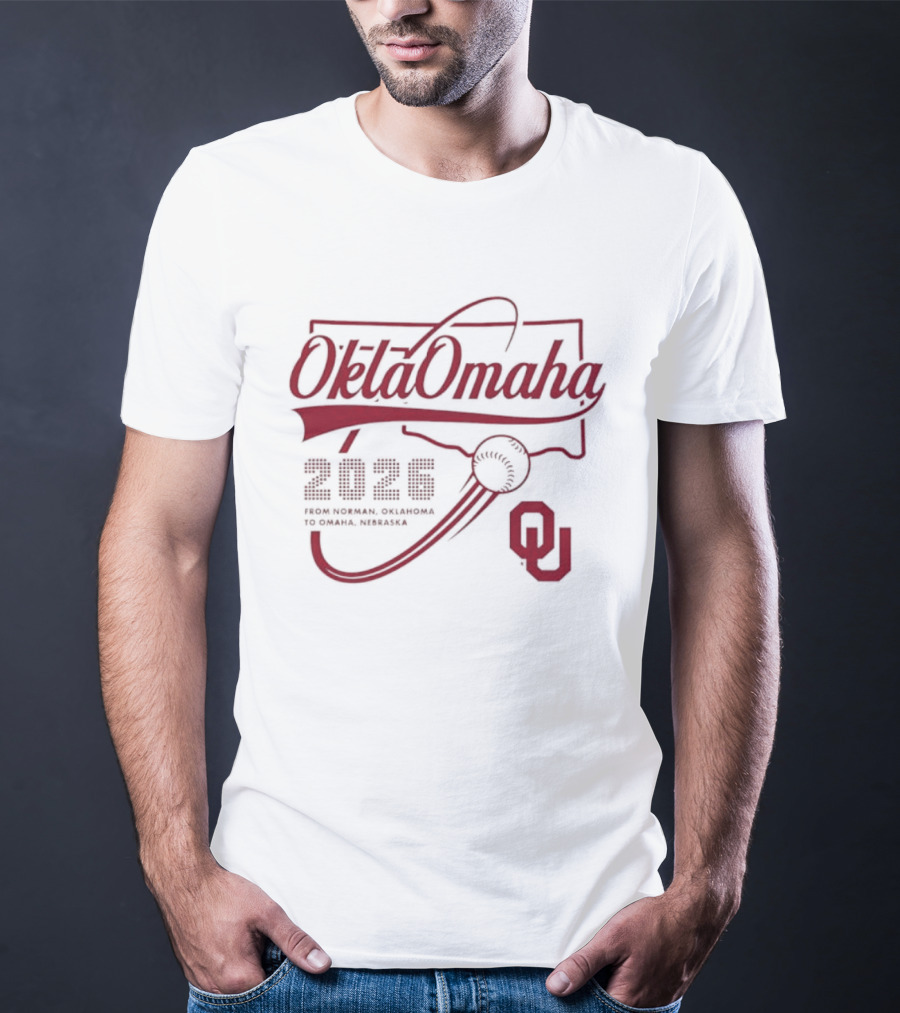 Oklahoma Sooners OklahOmaha 2026 NCAA Journey Norman To Omaha OU T-Shirt