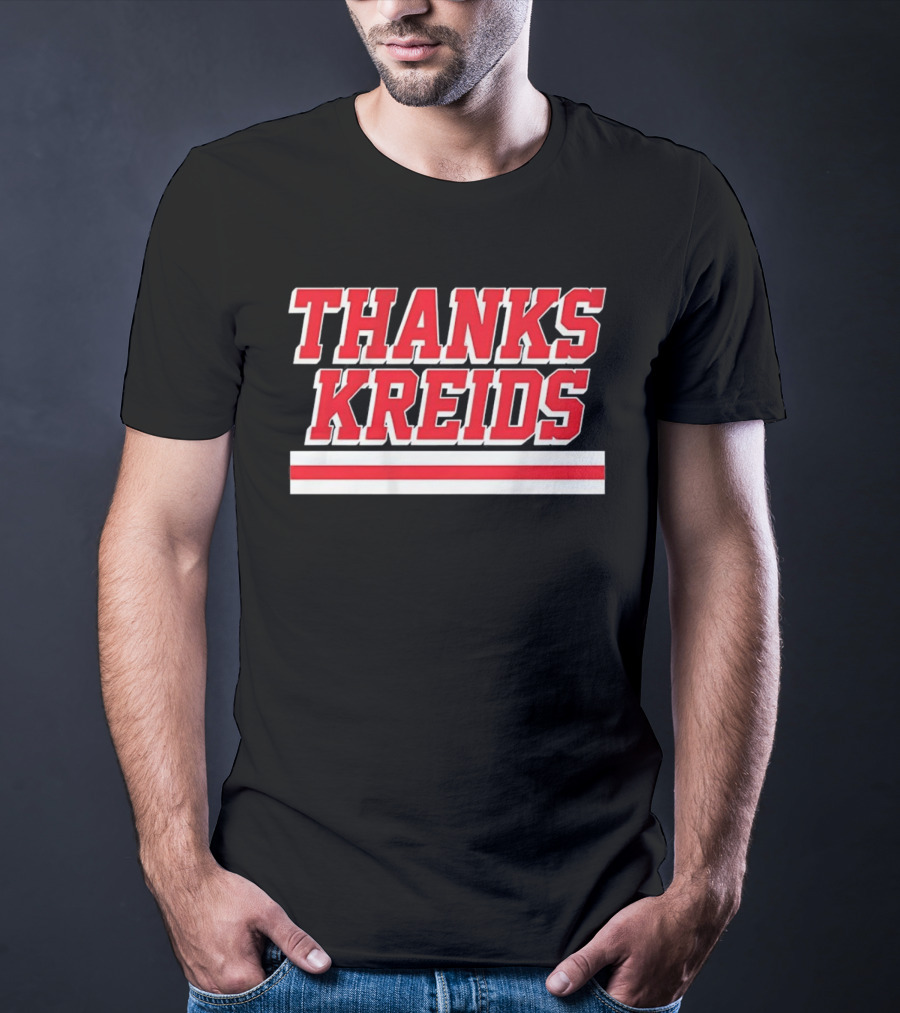 Chris Kreider Thanks Kreids Red And White Text Recognition T-Shirt