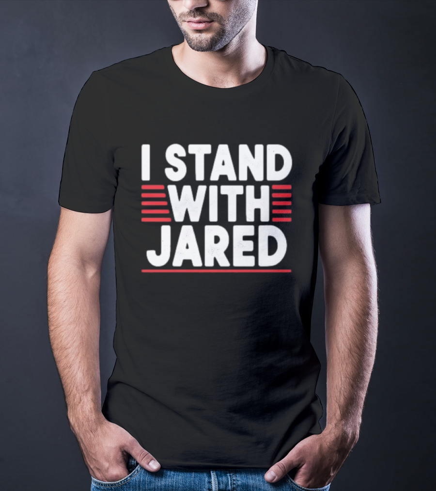 I Stand With Jared Red Stripes Support T-Shirt