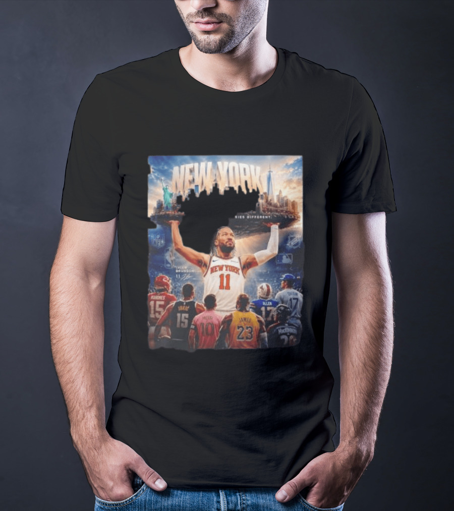 New York Knicks Built Different Carries Different Skyline Basketball NFL MLB T-Shirt