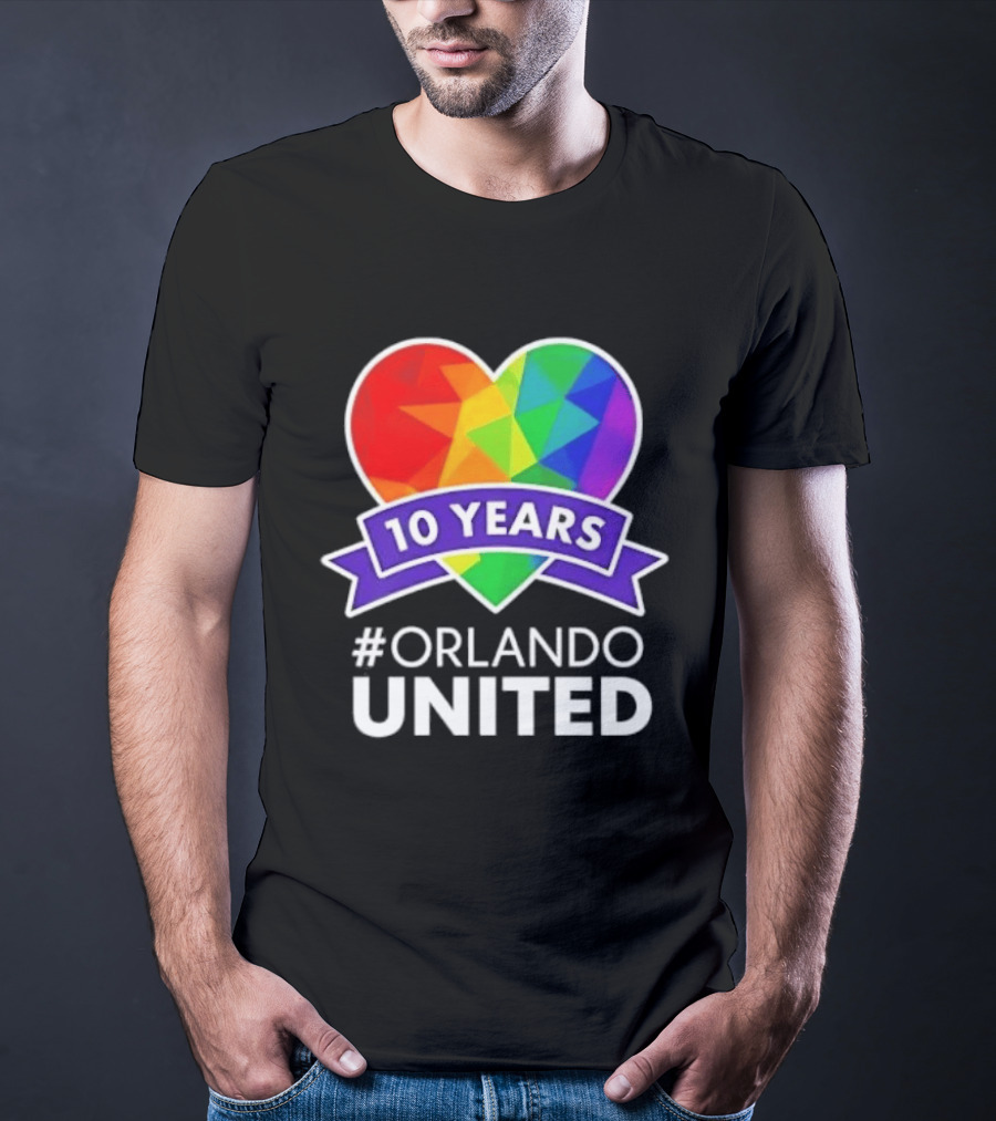 Noah Kahan 10 Years Orlando United Pride Rainbow Heart T-Shirt