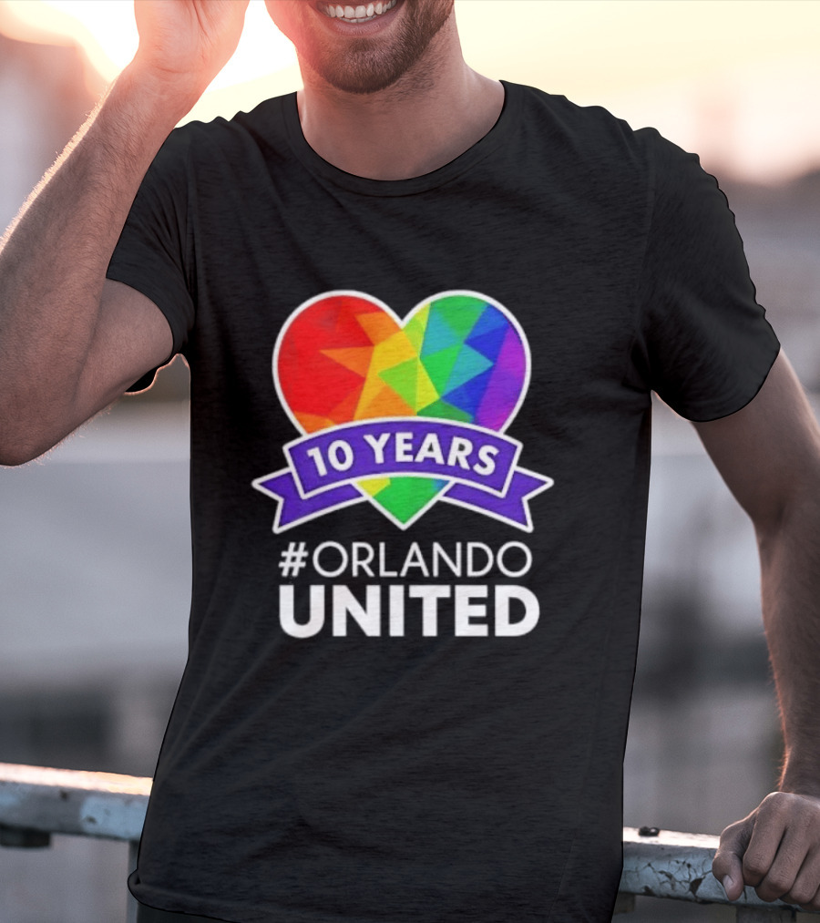 Noah Kahan 10 Years Orlando United Pride Rainbow Heart T-Shirt
