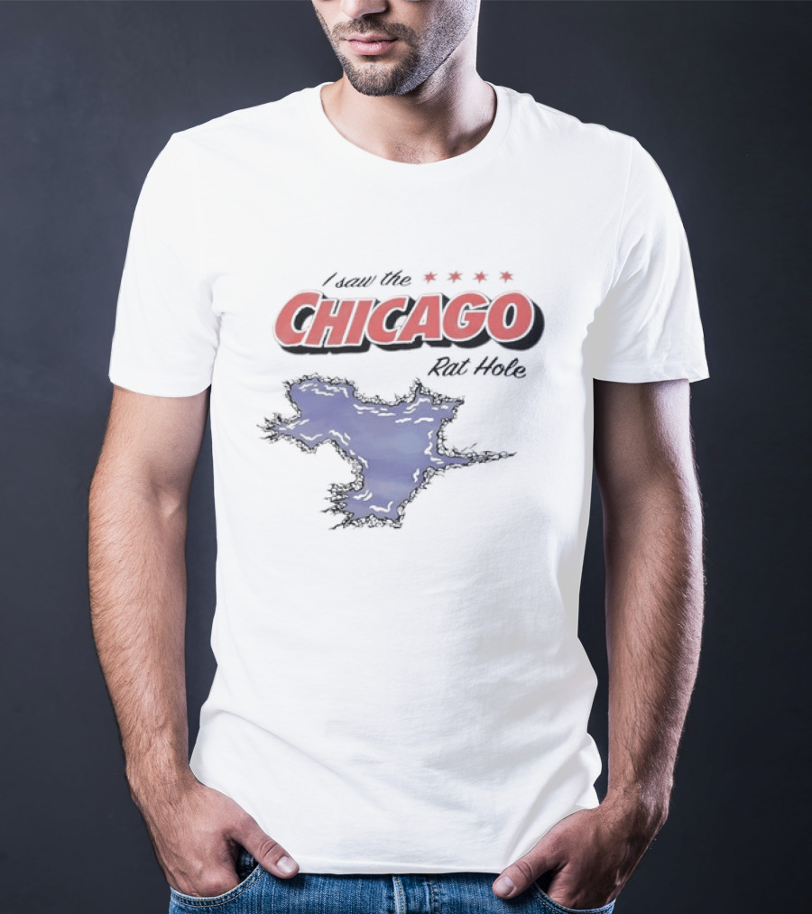 I Saw The Chicago Rat Hole City Meme With Chicago Stars And Map T-Shirt