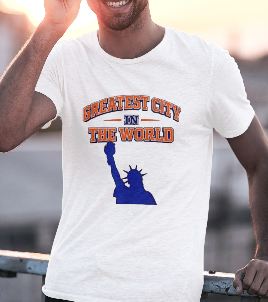 Greatest City In The World New York Knicks Statue Of Liberty T-Shirt