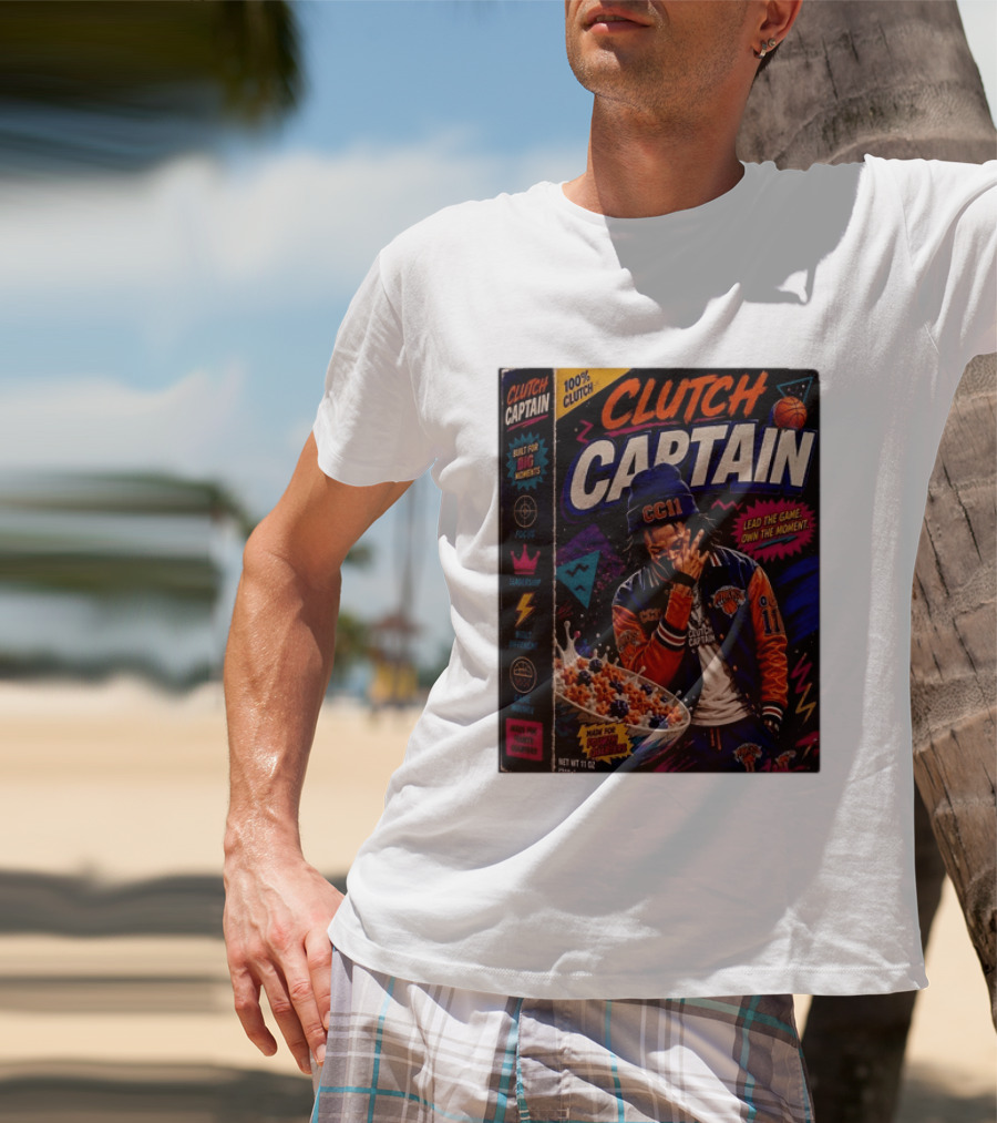 Jalen Brunson New York Knicks Clutch Captain Lead The Game Own The Moment 100% Clutch T-Shirt